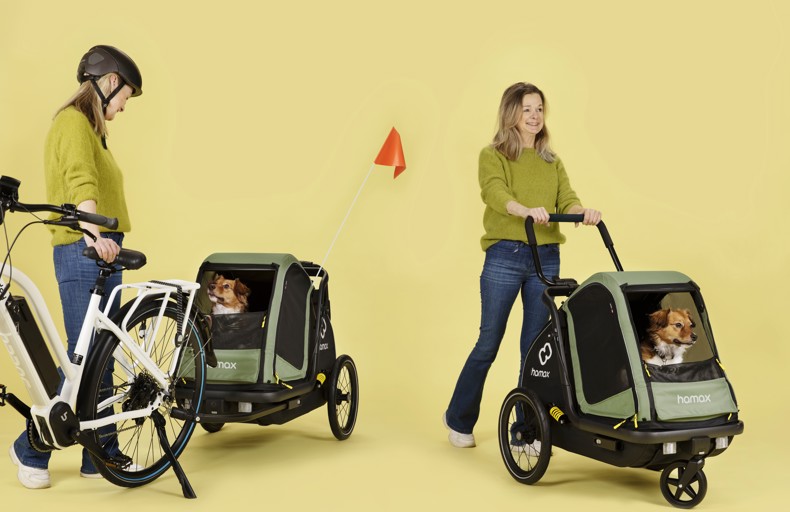 Hamax pluto dog bike trailer and stroller (1)